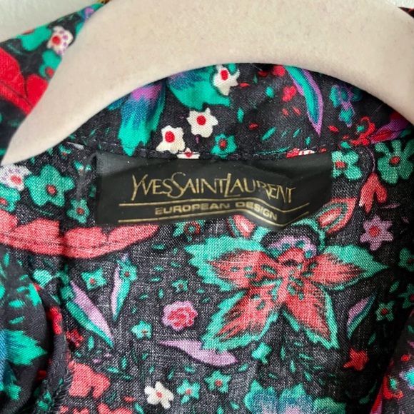 Vintage Yves Saint Laurent European Design Flower Dress - Picture 3 of 9